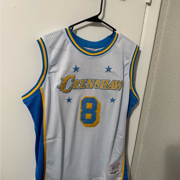 Kobe Crenshaw Basketball Jersey - White and Blue - Picture 1 of 5